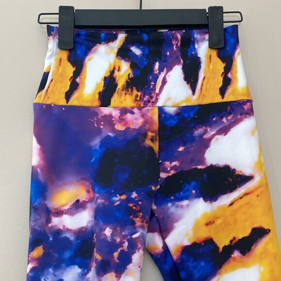Agstract Apparel Lotus Leggings Size XS Colorful Athletic Yoga Exclusive Print - Picture 6 of 7